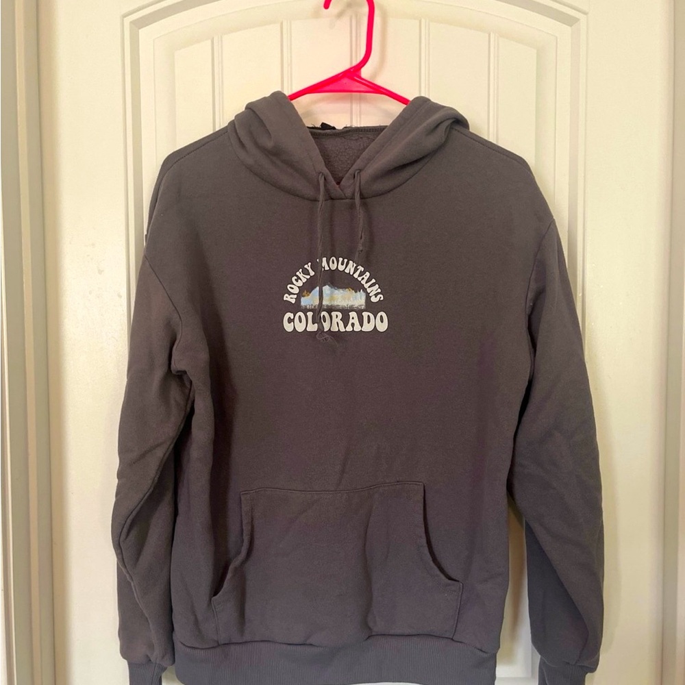 Rocky Mountains Colorado Gray Hoodie